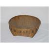 Image 1 : 13 1/2" EASTERN WOODLANDS AMERICAN INDIAN SPLINT BASKET W/ POTATO STAMP DECORATION