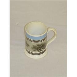 5" MOCHAWARE TANKARD W/ SEAWEED DECORATION