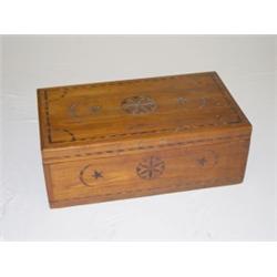 PA INLAID FLAT TOP BOX W/ PINWHEEL MOON & STAR DECORATION