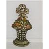 Image 1 : 16" CAST IRON BASKET FLOWERS DOORSTOP
