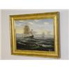 Image 1 : OIL ON CANVAS TITLED MAN OVERBOARD AN ATLANTIC SCENE SIGNED G. POULON (17" X 23 1/2")