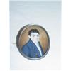 Image 1 : 2 1/2" OVAL MINIATURE ON IVORY OF YOUNG GENTLEMAN IN BLUE COAT, UNSIGNED