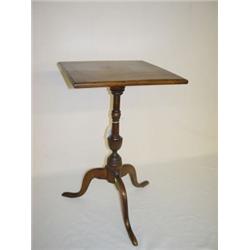 QUEEN ANNE SNAKE FOOT FRUITWOOD CANDLESTAND