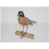 Image 1 : CARVED & PAINTED BIRD - ROBIN SIGNED JAMES LAPHAM DENNISPORT MA