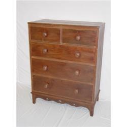 19TH CENT. MARITIME 2 OVER 3 DRAWER CHEST