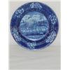 Image 1 : 6 3/4" BLUE STAFFORDSHIRE PLATE - LANDING OF LAFAYETTE