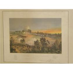 COLORED LITHO "CAPTURE OF A REBEL LUNETTE" ENDICOTT & CO. LITHO 59 BEEKMAN ST. NY
