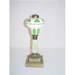 14" WHITE CUT TO GREEN OVERLAY LAMP