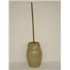 Image 1 : 4 GAL. STONEWARE BUTTER CHURN BY T. CRAFTS & CO. WHATELY, FOR BOUTWELL & MKEAN - NASHUA NH