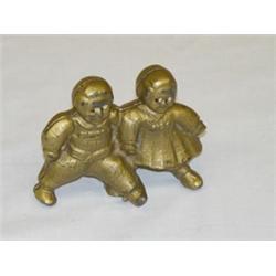 3 1/2" CAST IRON CAMPBELL KIDS STILL BANK