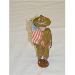7" CAST IRON WWI DOUGHBOY STILL BANK