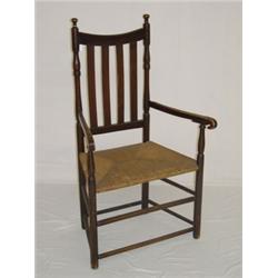 18TH CENT. NEW ENGLAND BANNISTER BACK ARM CHAIR