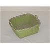 Image 1 : EARLY 14" SPLINT HANDLED BASKET W/ OLDER APPLE GREEN PAINT