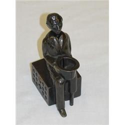 5" CAST IRON MECHANICAL BANK - PEG LEG