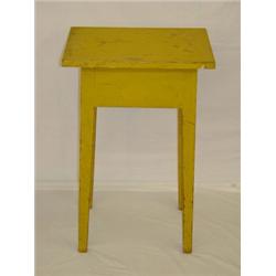 19TH CENT. PAINTED STAND W/ MUSTARD PAINT
