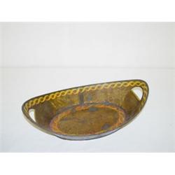 13 1/2" EARLY DECORATED TOLEWARE BREAD TRAY