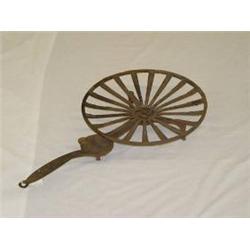 RARE EARLY IRON TWIRLING BROILER W/ TALLOW RECEIVER