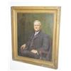 Image 1 : OIL ON CANVAS PORTRAIT OF DISTINGUISHED GENTLEMAN SEATED SIGNED MELBORNE H. HARDWICK (35 1/2" X 30")
