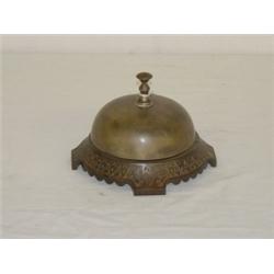 LG. IRON & BRASS DESK BELL DATED 1881