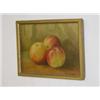 Image 1 : OIL ON ARTIST BOARD STILL LIFE FRUIT (PEACHES) SIGNED WM. LAVALLEY (8" X 11")