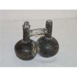 UNUSUAL SOUTHWESTERN POTTERY FIGURAL DOUBLE WEDDING VASE W/ EFFIGY