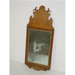 28" QUEEN ANNE MIRROR W/ OLD GLASS