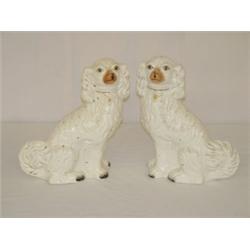 PR. 12 1/2" STAFFORDSHIRE SPANIELS