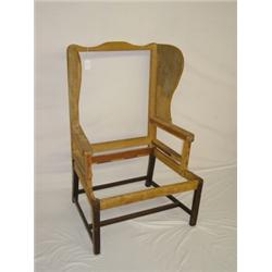 CT CHIPPENDALE WING CHAIR FRAME