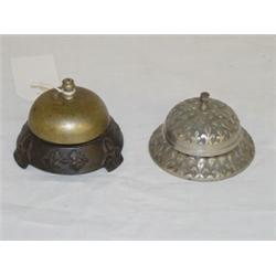 (2) SM. IRON & BRASS DESK BELLS