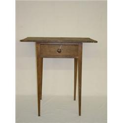 HEPPLEWHITE 1 DRAWER STAND W/ OVERHANGING TOP