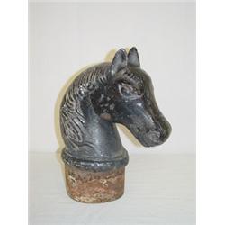 12 1/2" CAST IRON HITCHING POST HORSES HEAD
