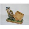 Image 1 : CONTINENTAL MAJOLICA FIGURE OF BOY PULLING CART (PROF. REPAIR)