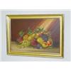 Image 1 : OIL ON CANVAS STILL LIFE FRUIT, UNSIGNED (14" X 21.5")