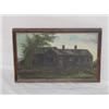 Image 1 : PRIMITIVE OIL ON ARTIST BOARD FARMHOUSE, UNSIGNED (7 1/2" X 11 1/2")