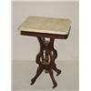 Image 1 : SM. VICTORIAN WALNUT MARBLE TOP TABLE