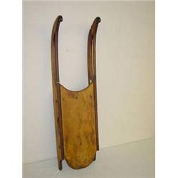 CHILDS WOODEN SLED W/ IRON RUNNERS