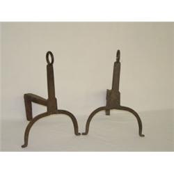 PR. EARLY KEY TOP ANDIRONS