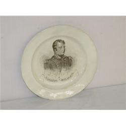 8 3/4" CREAMWARE PLATE W/ PORTRAIT NAPOLEON BONAPARTE