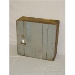 19TH CENT. PINE 1 DOOR HANGING WALL CUPBOARD