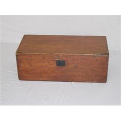 19TH CENT. FLAT TOP BOX W/ OLD FINISH