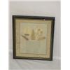 Image 1 : CIVIL WAR ERA FRAMED MEMORIAL FOR DRUMMER BOY KILLED IN ACTION W/ FRAMER LABEL ON REVERSE J.F. CABOT
