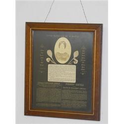 CIVIL WAR FRAMED MEMORIAL JENNY WADE AGE 20 KILLED AT BATTLE OF GETTYSBURG