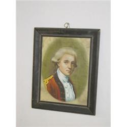 OIL ON CANVAS YOUNG OFFICER, UNSIGNED - LABEL ON BACK MAJOR ANDRAY (12" X 9")