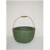 Image 1 : PAINTED APPLE BASKET W/ SWING HANDLE IN GREEN PAINT