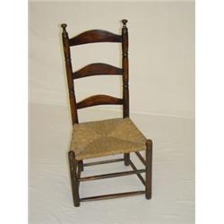 LADDERBACK CHAIR W/ RUSH SEAT - NATURAL FINISH