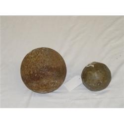 (2) EARLY CANNON BALLS