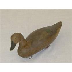  CARVED & PAINTED MALLARD HEN DUCK DECOY BRANDED H.J.