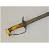 Image 1 : EARLY MILITARY SWORD W/ IVORY HORSE HEAD HANDLE HILT MARKED A.D.-1777 W/ HEART CUT OUTS
