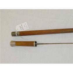 WOODEN SWORD CANE W/ SOLINGEN STEEL BLADE