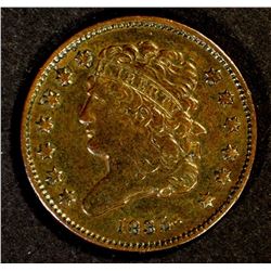 1835 HALF CENT, NICE XF COIN